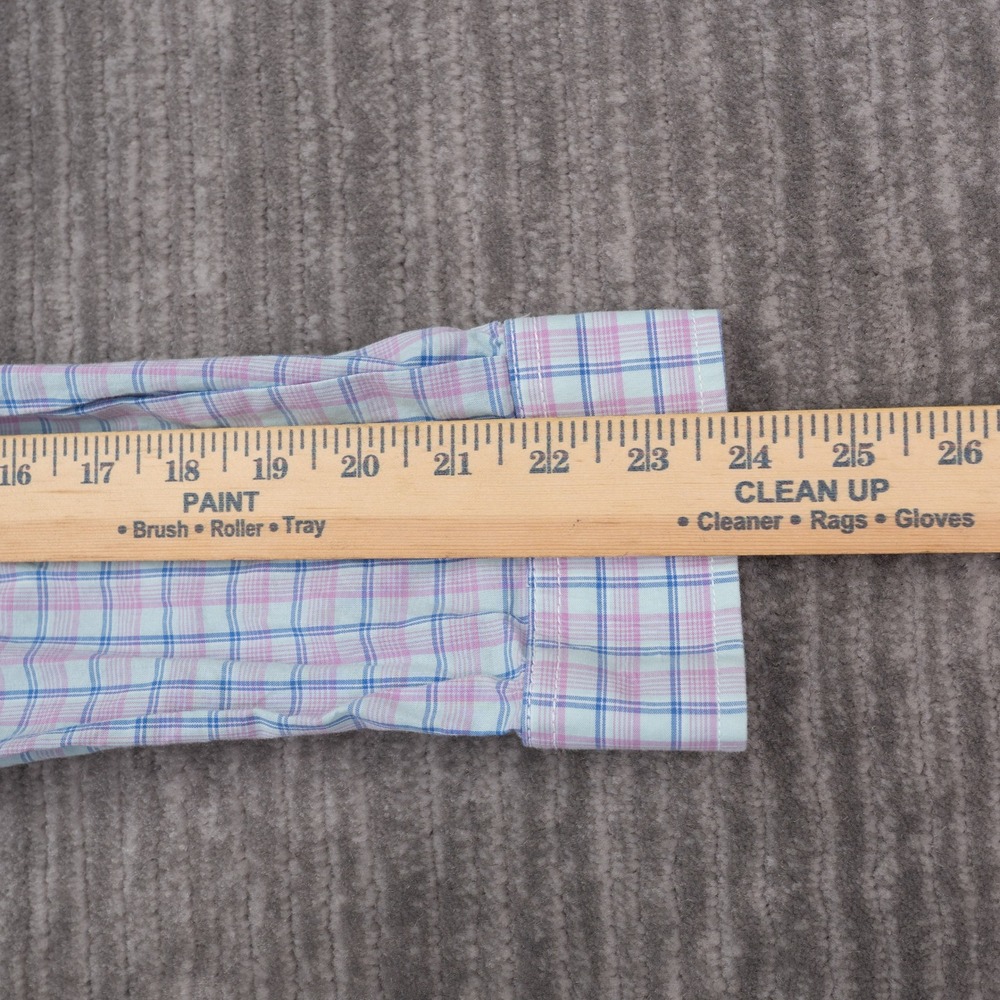 Wrangler Western Snap Shirt Womens Large Blue Pink Plaid Excellent Long Sleeve - Picture 7 of 9